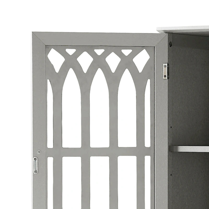 Meuble de salle de bain moderne et élégant en bois avec panneau de porte en acrylique