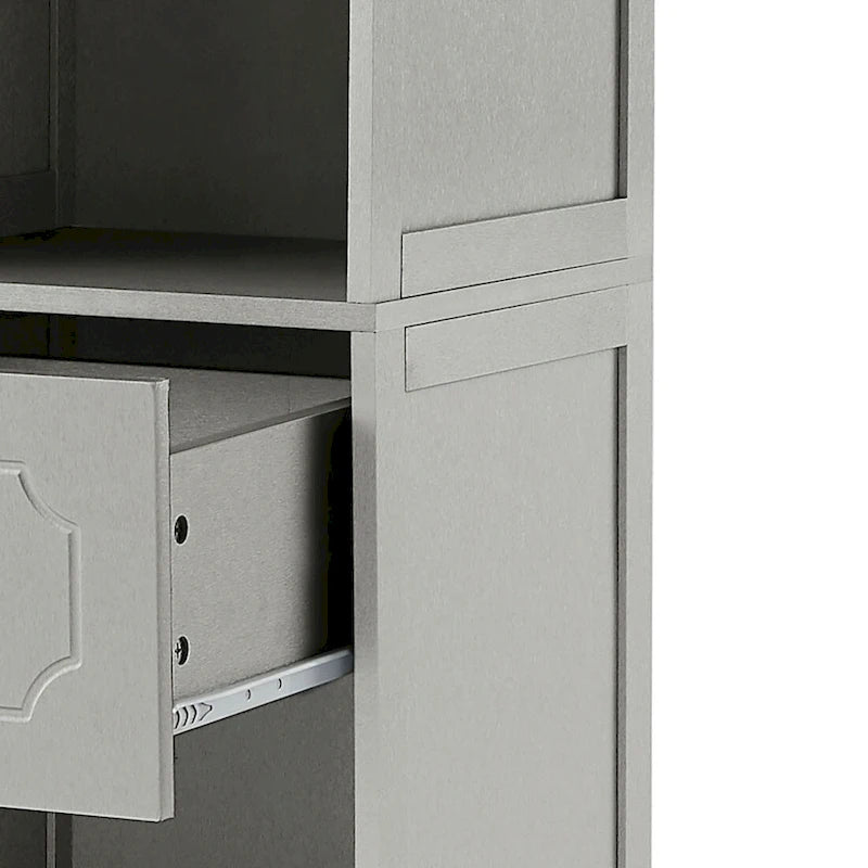 Meuble de salle de bain moderne et élégant en bois avec panneau de porte en acrylique