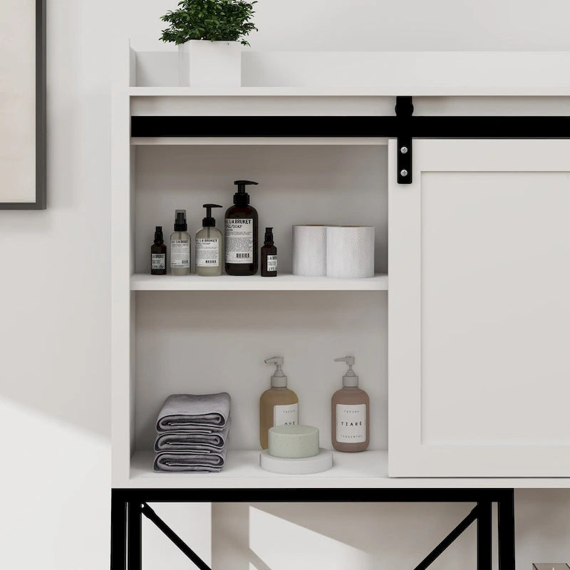 Meuble de rangement au-dessus des toilettes, étagère de salle de bain