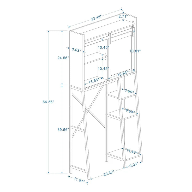 Meuble de rangement au-dessus des toilettes, étagère de salle de bain