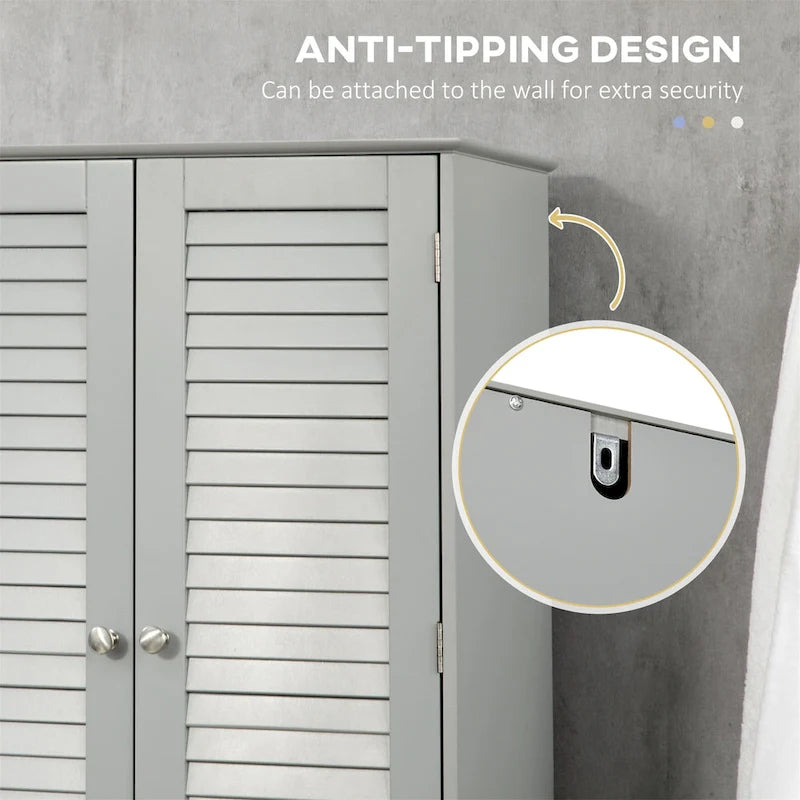 Meuble de rangement haut et étroit pour salle de bain