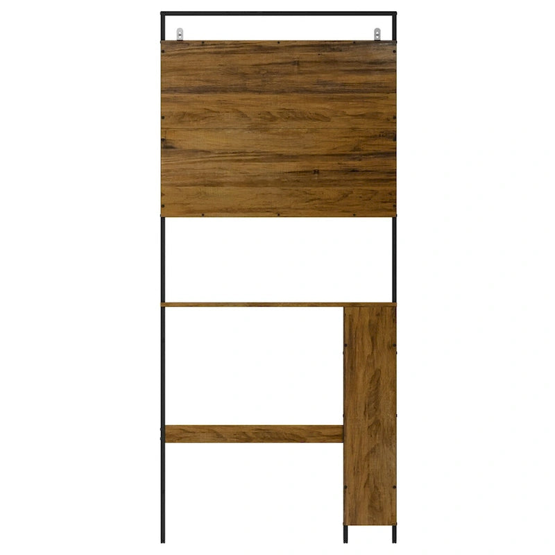 Étagère de rangement au-dessus des toilettes, Cadre métallique, Étagère de salle de bain, Gain de place