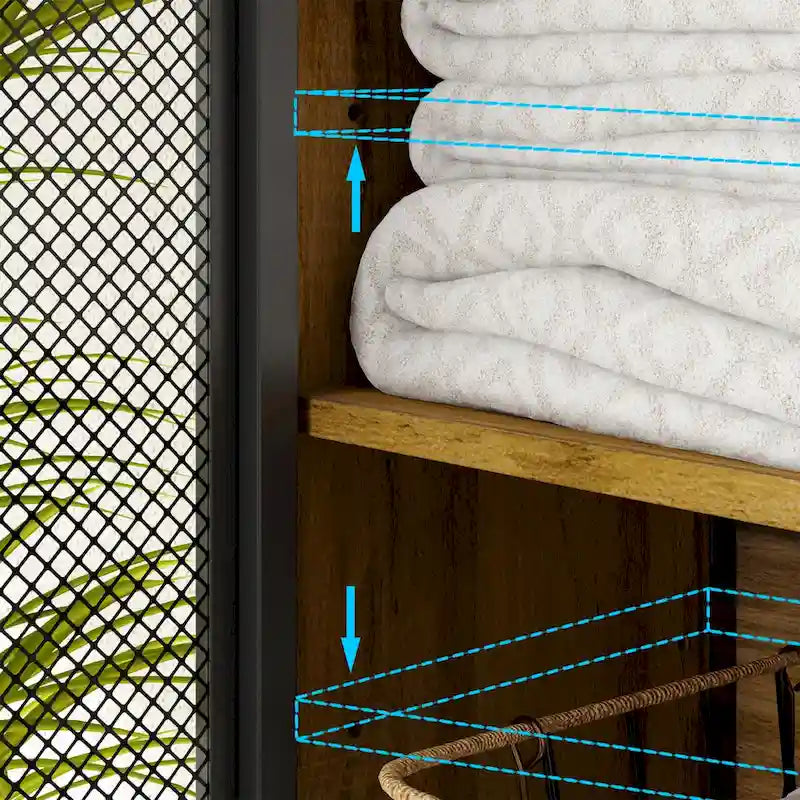 Étagère de rangement au-dessus des toilettes, Cadre métallique, Étagère de salle de bain, Gain de place
