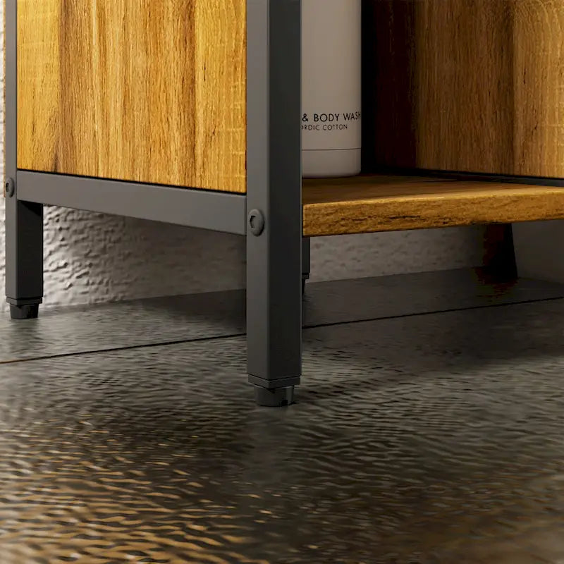 Étagère de rangement au-dessus des toilettes, Cadre métallique, Étagère de salle de bain, Gain de place