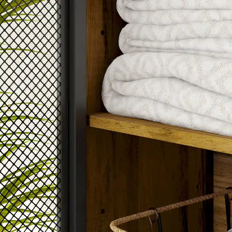 Étagère de rangement au-dessus des toilettes, Cadre métallique, Étagère de salle de bain, Gain de place