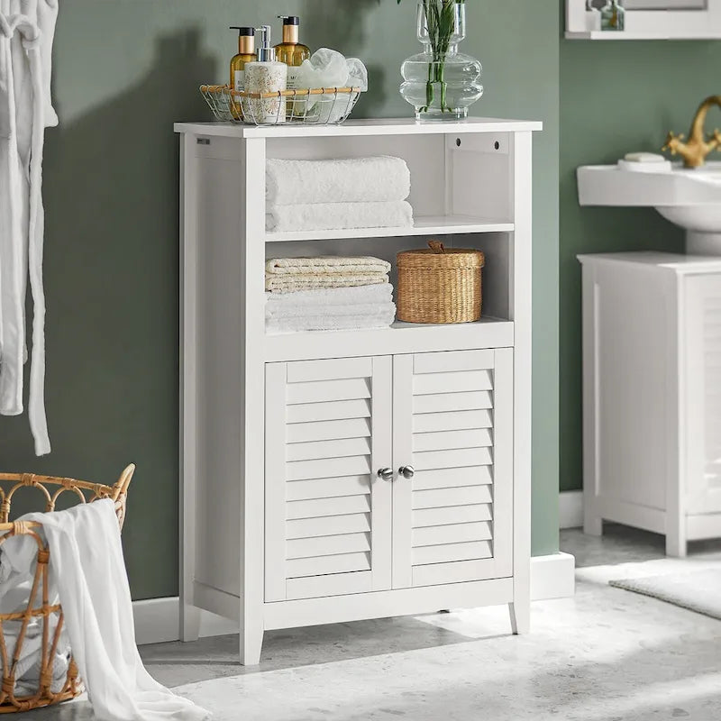 Haotian BZR13-W, Armoire de salle de bain Étagère de salle de bain Unité de rangement de salle de bain