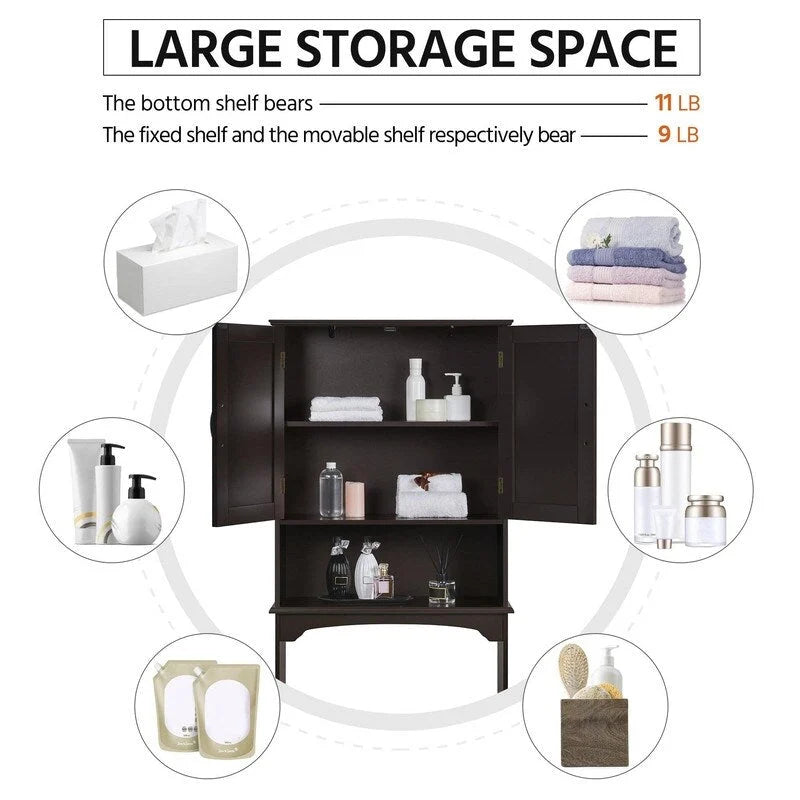 Armoire de rangement au-dessus des toilettes - 9P x 24,5L x 66H