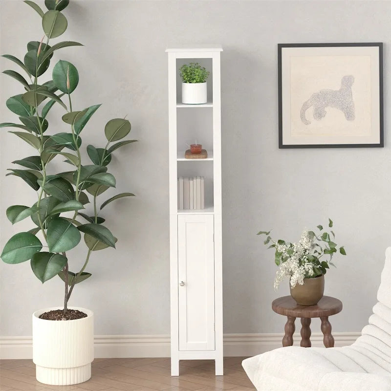 Meuble de rangement haut de salle de bain de 170 cm avec étagères réglables