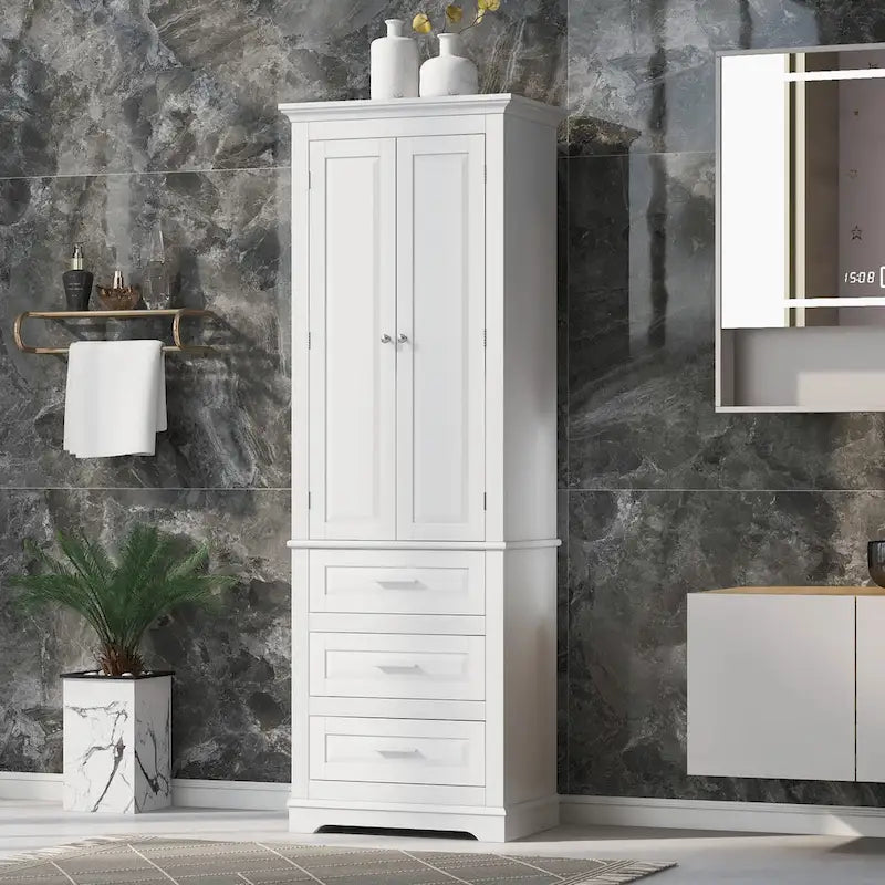 Armoire haute de rangement à trois tiroirs - S/O