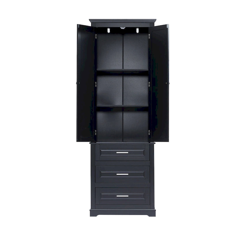 Armoire haute de rangement à trois tiroirs - S/O
