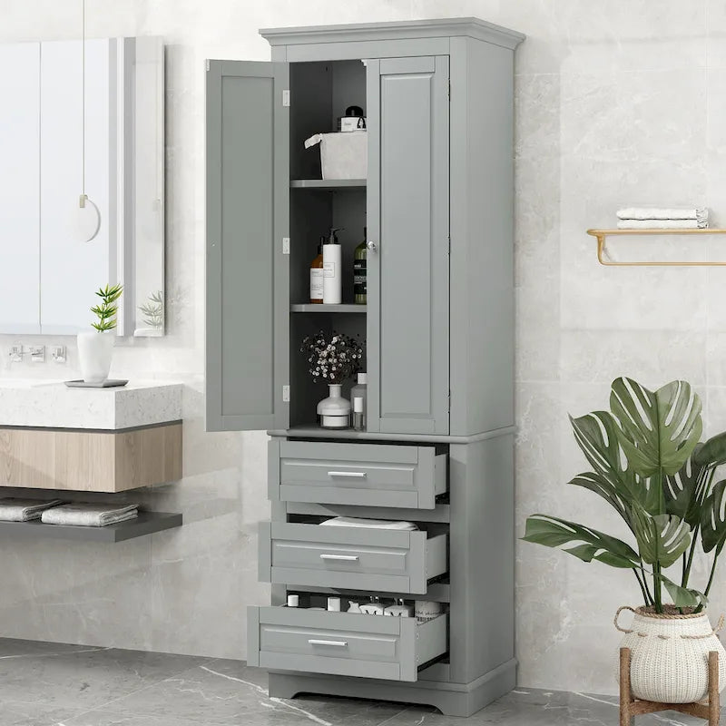 Armoire haute de rangement à trois tiroirs - S/O