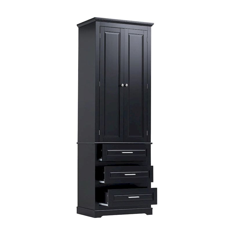 Armoire haute de rangement à trois tiroirs - S/O