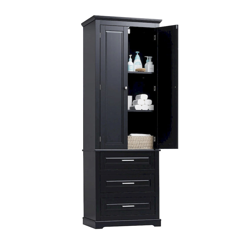 Armoire haute de rangement à trois tiroirs - S/O