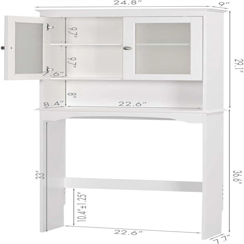 Meuble de rangement WC – Blanc 23 P x 63 L x 167 H cm