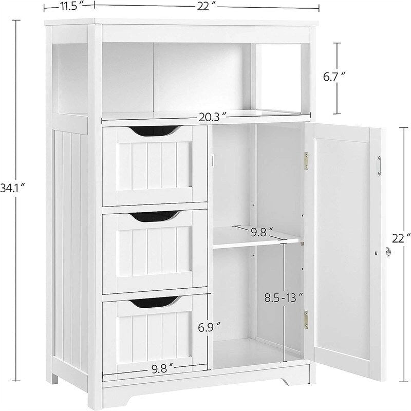 Meuble de rangement en bois pour salle de bain