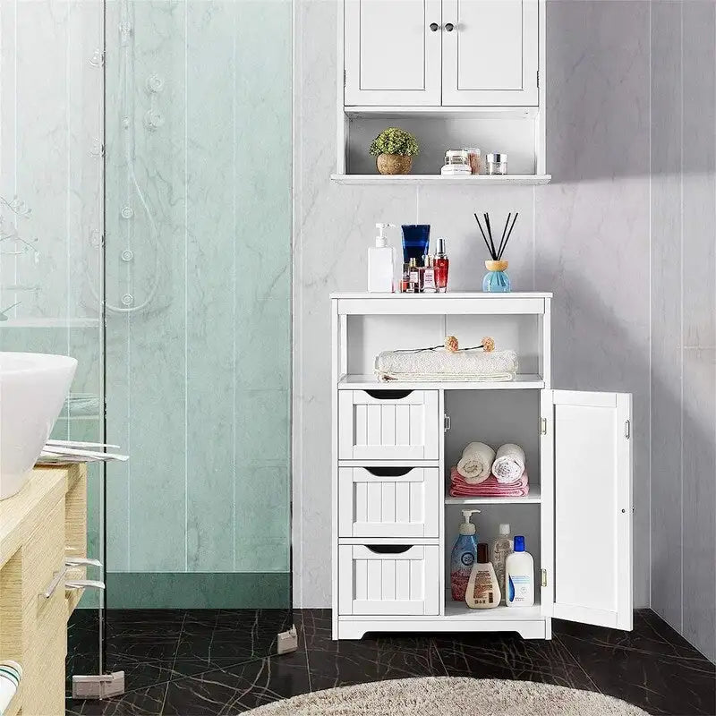 Meuble de rangement en bois pour salle de bain
