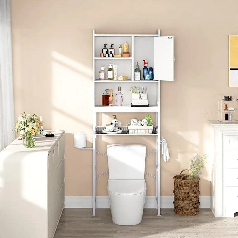Meuble de rangement de salle de bain en bois Mieres, à poser au-dessus des toilettes - N/A