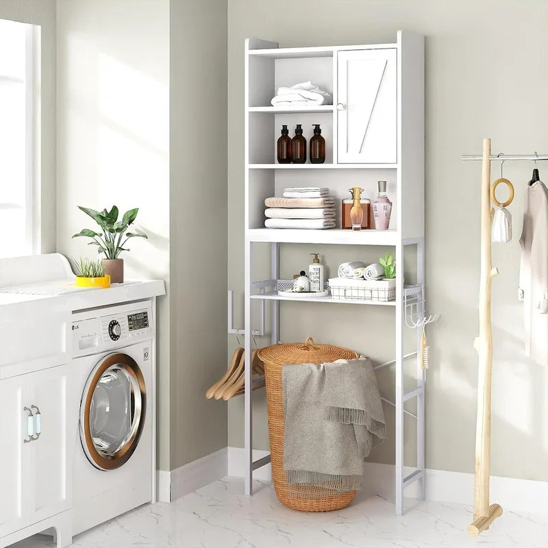 Meuble de rangement de salle de bain en bois Mieres, à poser au-dessus des toilettes - N/A