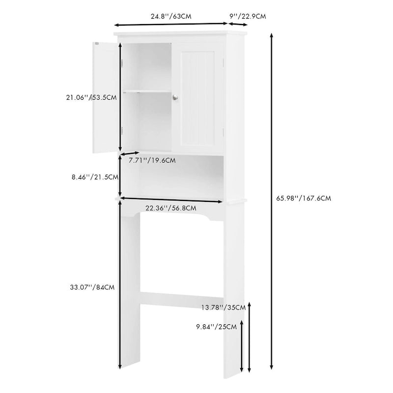 Meuble de rangement au-dessus des toilettes, Étagère de salle de bain au-dessus des toilettes, Organisateur de rangement pour salle de bain, Économiseur d'espace de salle de bain en bois