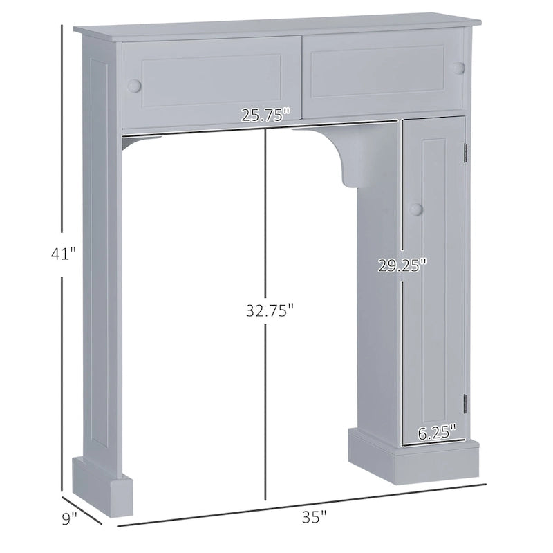 Meuble de rangement pour toilettes avec étagères réglables, étagère WC