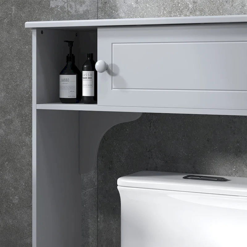 Meuble de rangement pour toilettes avec étagères réglables, étagère WC