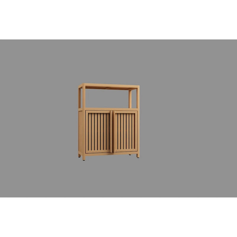Meuble de rangement de salle de bain en bambou