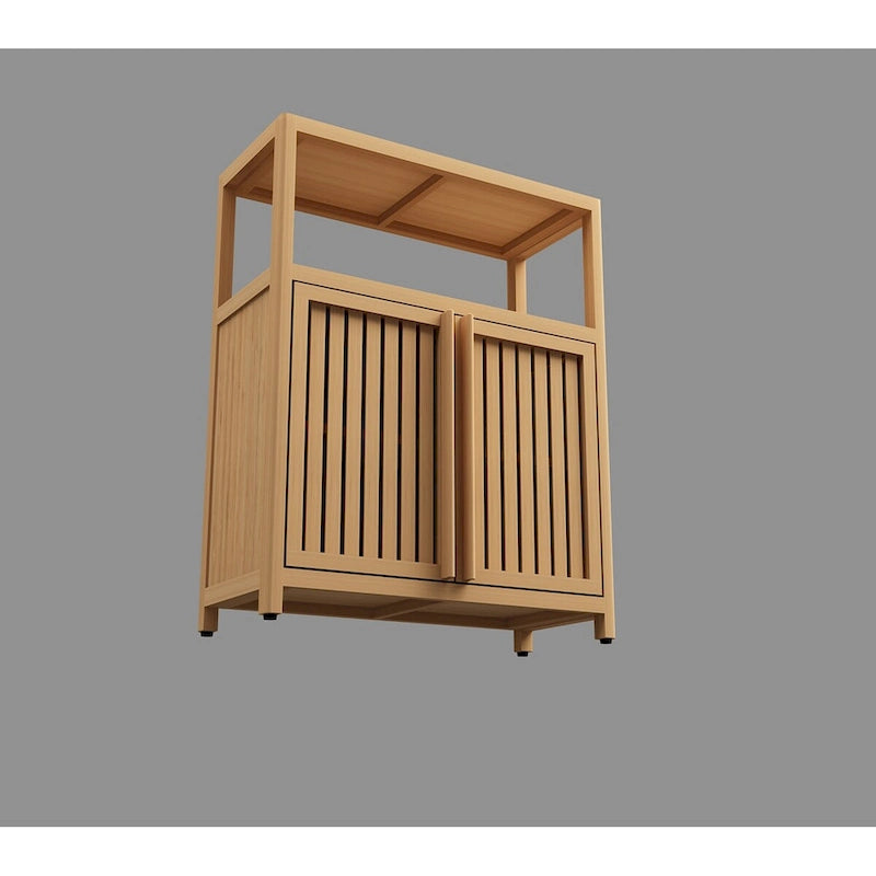 Meuble de rangement de salle de bain en bambou