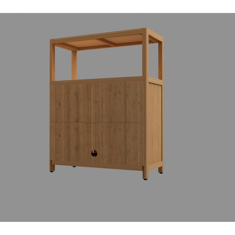 Meuble de rangement de salle de bain en bambou