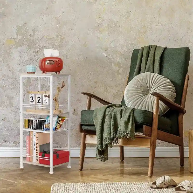 Meuble de rangement de salle de bain sur pied avec tiroir – 11P x 10L x 27,99H