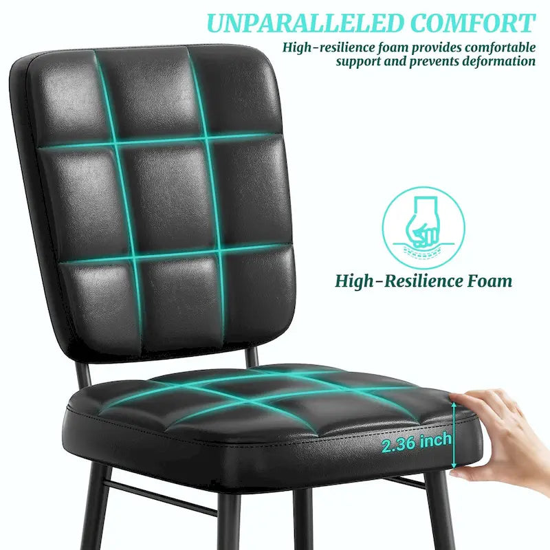 Lot de 2/4/6/8 chaises de salle à manger modernes, chaises de cuisine rembourrées avec coussin épais pour salle à manger