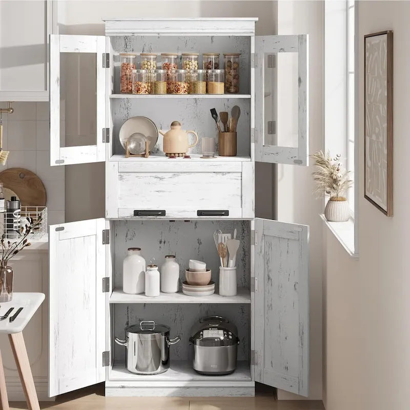 Meuble de rangement haut de salle de bain avec portes et étagère réglable