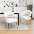 Chaise de salle à manger moderne du milieu du siècle en velours avec dossier ouvert