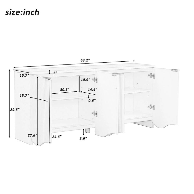 Meuble de rangement fonctionnel et polyvalent Adapté au salon