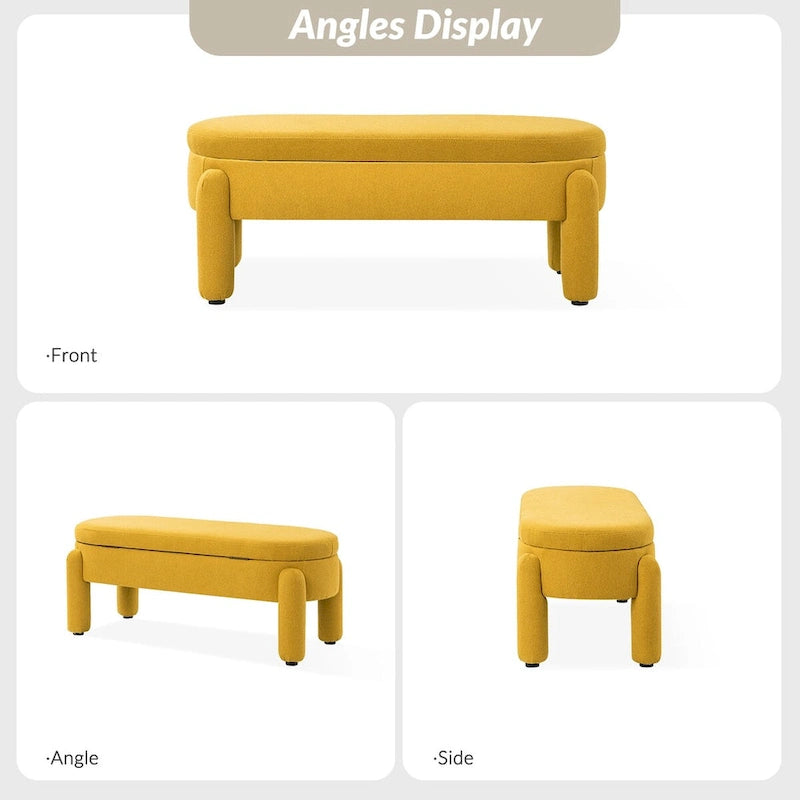 Banc de rangement Oscar avec couvercle à charnière