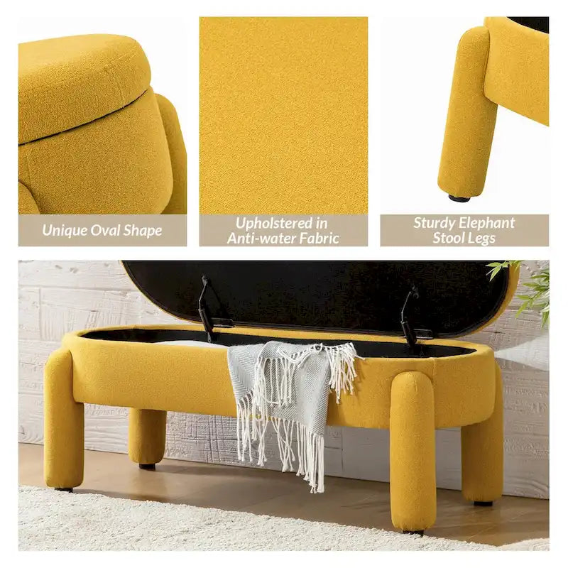 Banc de rangement Oscar avec couvercle à charnière
