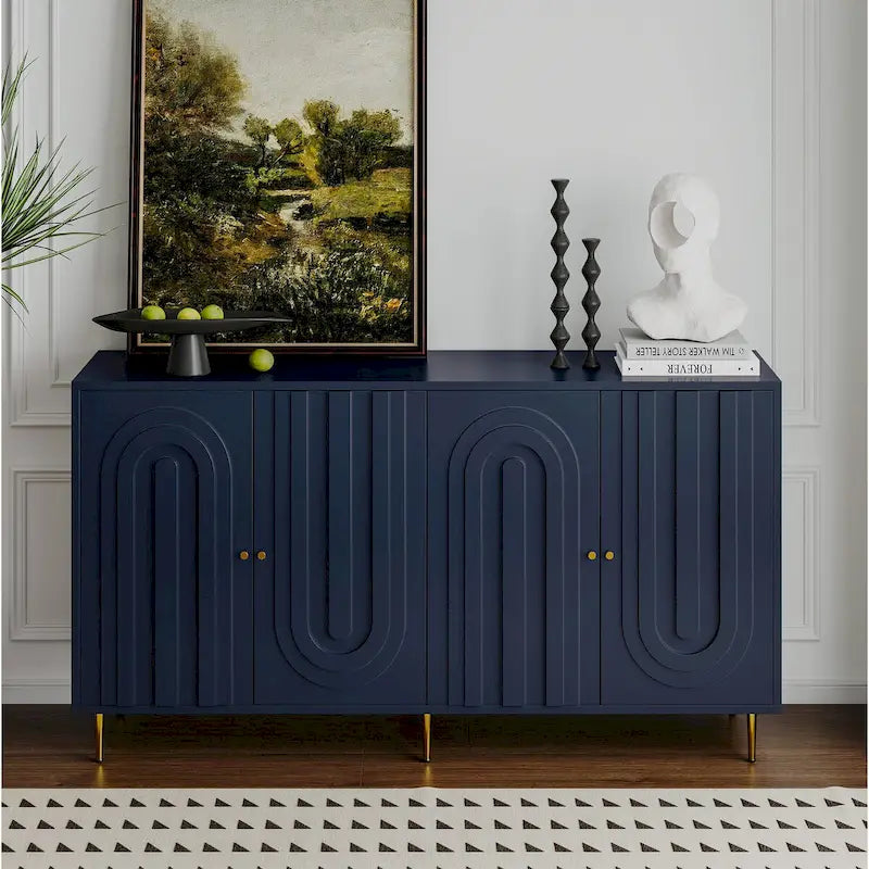 59,8W Buffet-bahut en bois à 4 portes - S.O.