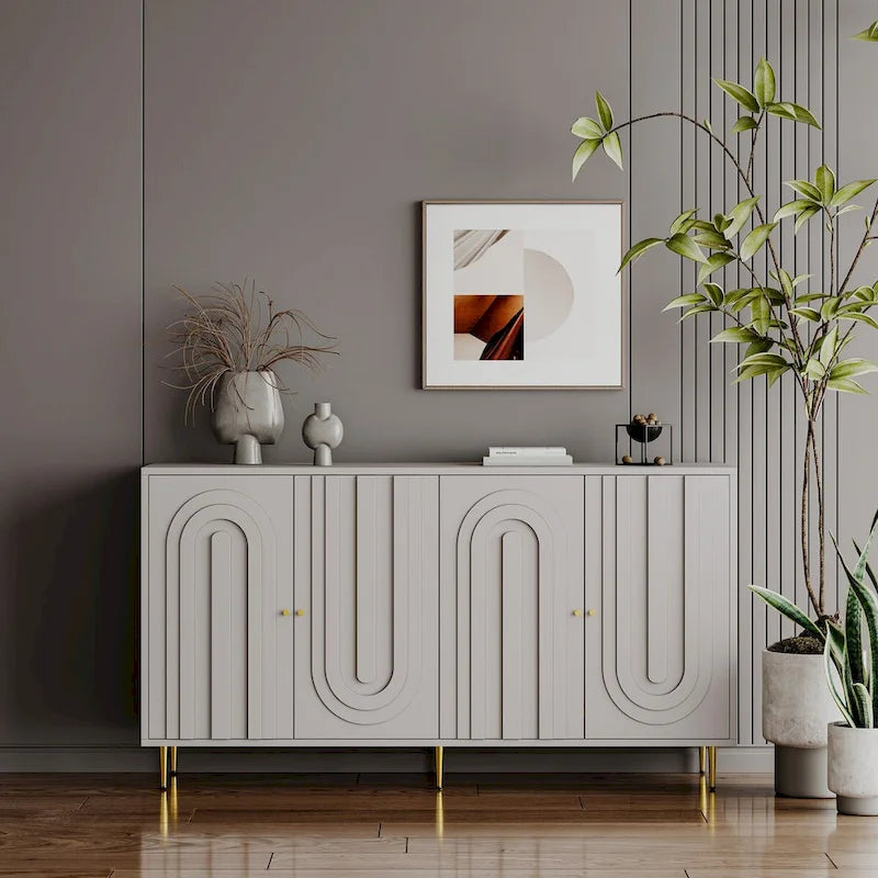 59,8W Buffet-bahut en bois à 4 portes - S.O.