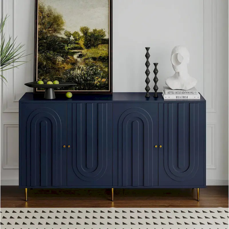 59,8W Buffet-bahut en bois à 4 portes - S.O.