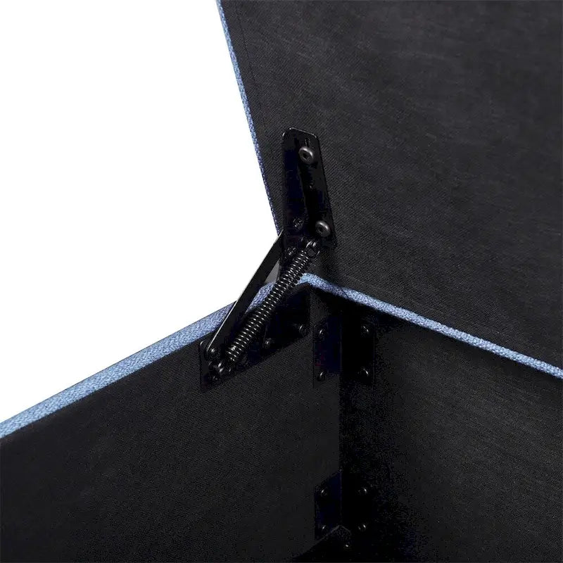 Banc de rangement ottoman extra long pour entrée avec coffre de rangement à couvercle rabattable