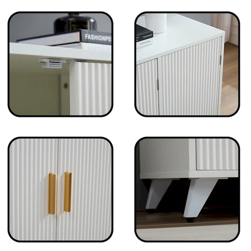 Bahut buffet Ideboard à texture ondulée