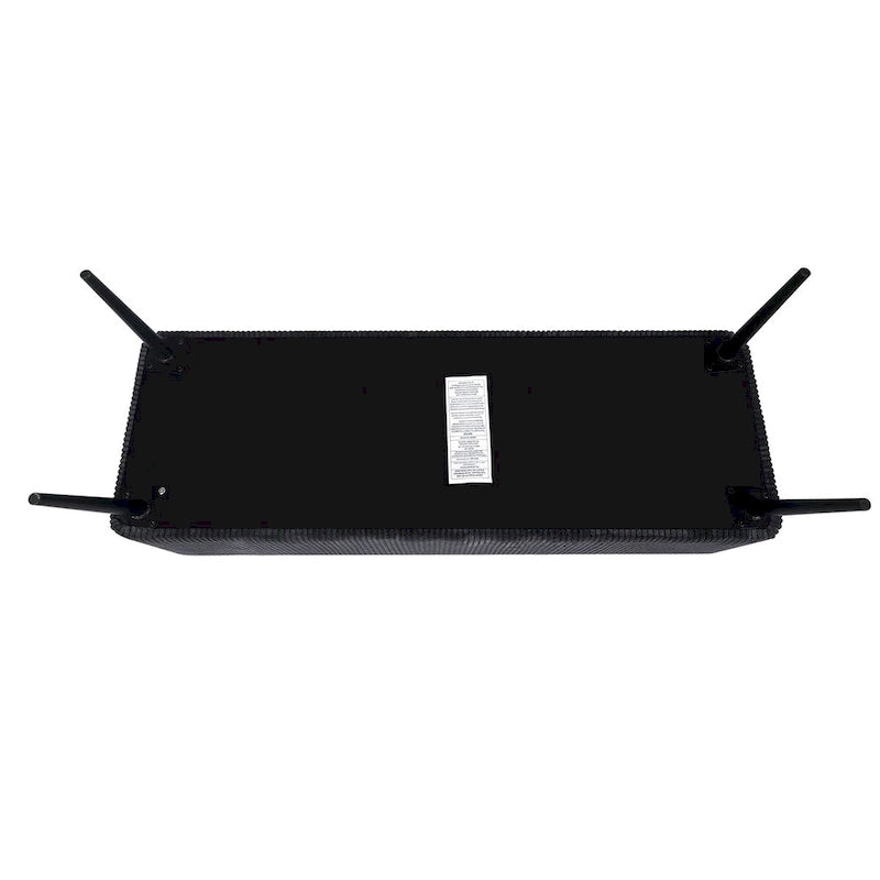 Banc de rangement en velours Adeco, 112 cm, bout de lit