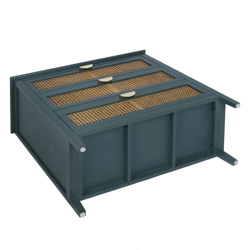 Meuble à 3 tiroirs en rotin