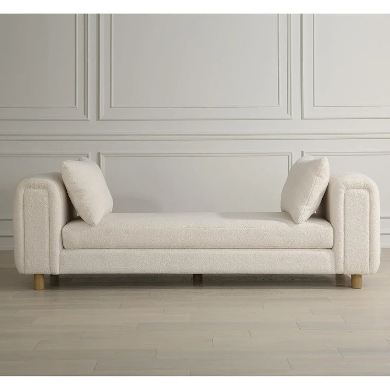 Banc surdimensionné Uttermost Repose ivoire - 28,5 H X 90,5 L X 26 P
