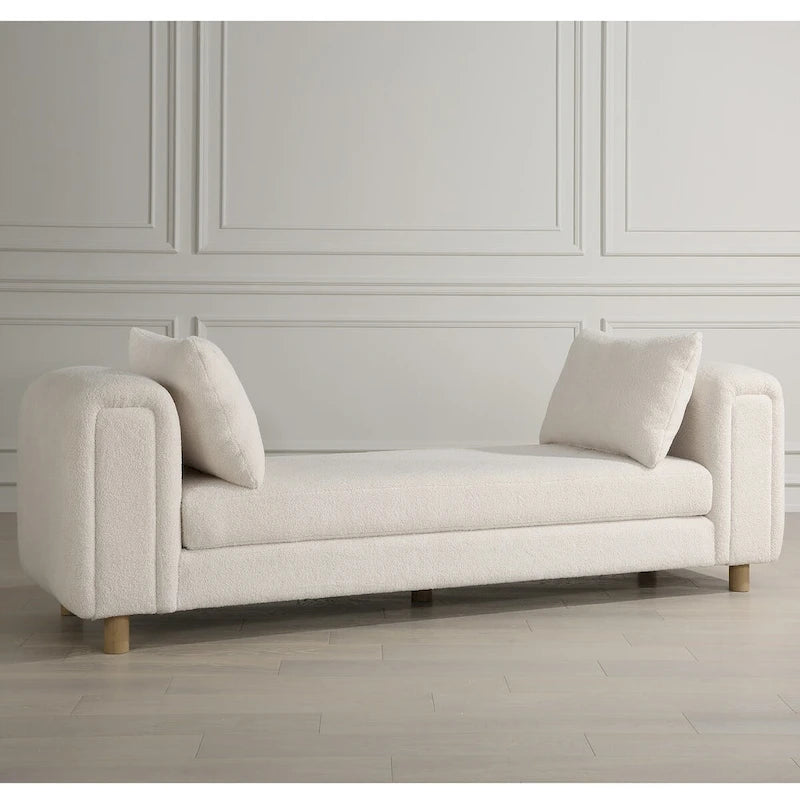 Banc surdimensionné Uttermost Repose ivoire - 28,5 H X 90,5 L X 26 P