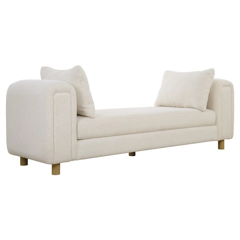 Banc surdimensionné Uttermost Repose ivoire - 28,5 H X 90,5 L X 26 P