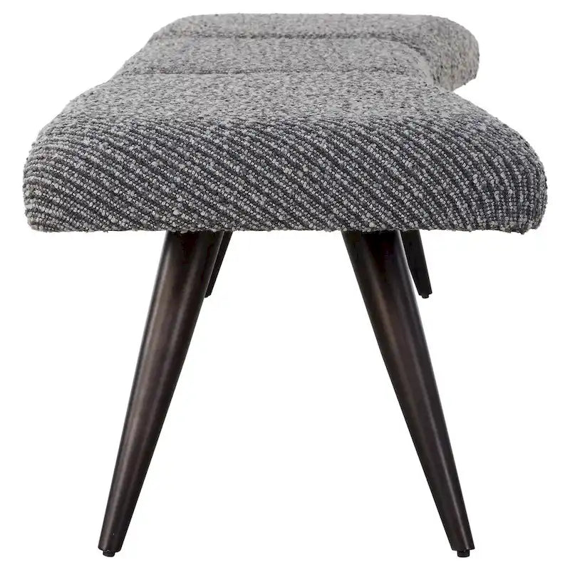 Banc en tissu anthracite avec nœud papillon Uttermost – 18 H X 72,5 L X 20 P