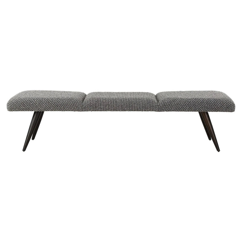 Banc en tissu anthracite avec nœud papillon Uttermost – 18 H X 72,5 L X 20 P