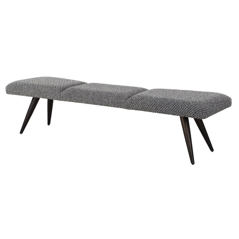 Banc en tissu anthracite avec nœud papillon Uttermost – 18 H X 72,5 L X 20 P