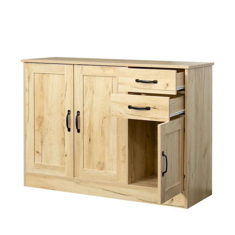 Buffet en bois avec 2 tiroirs