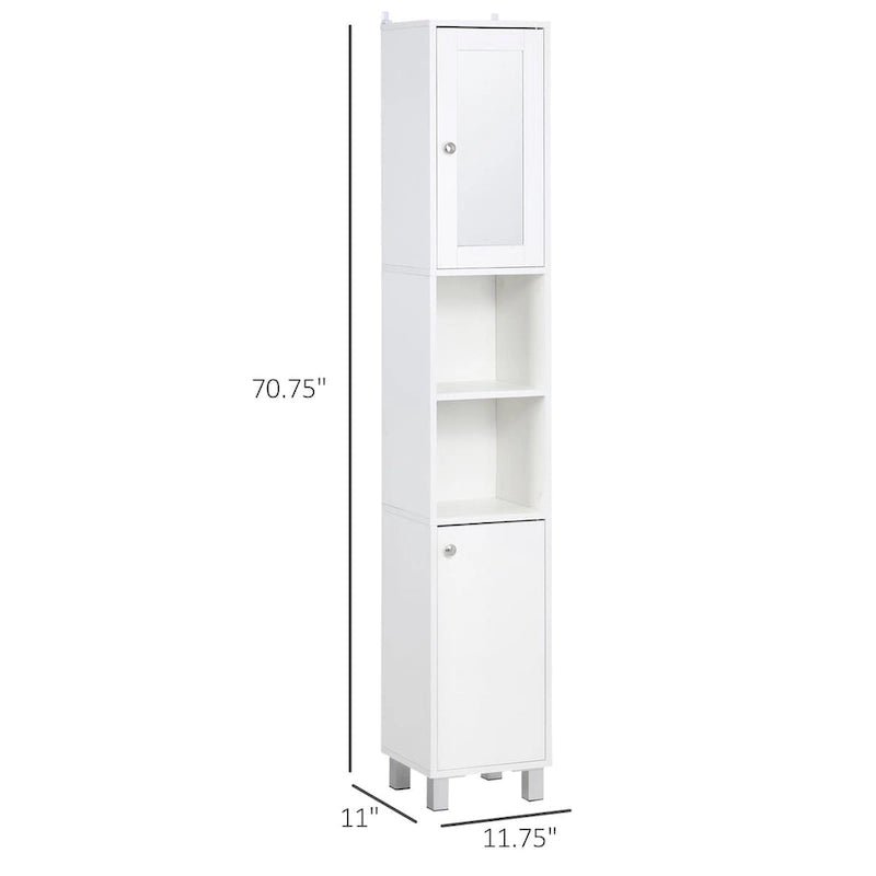 Meuble de rangement haut de salle de bain avec miroir